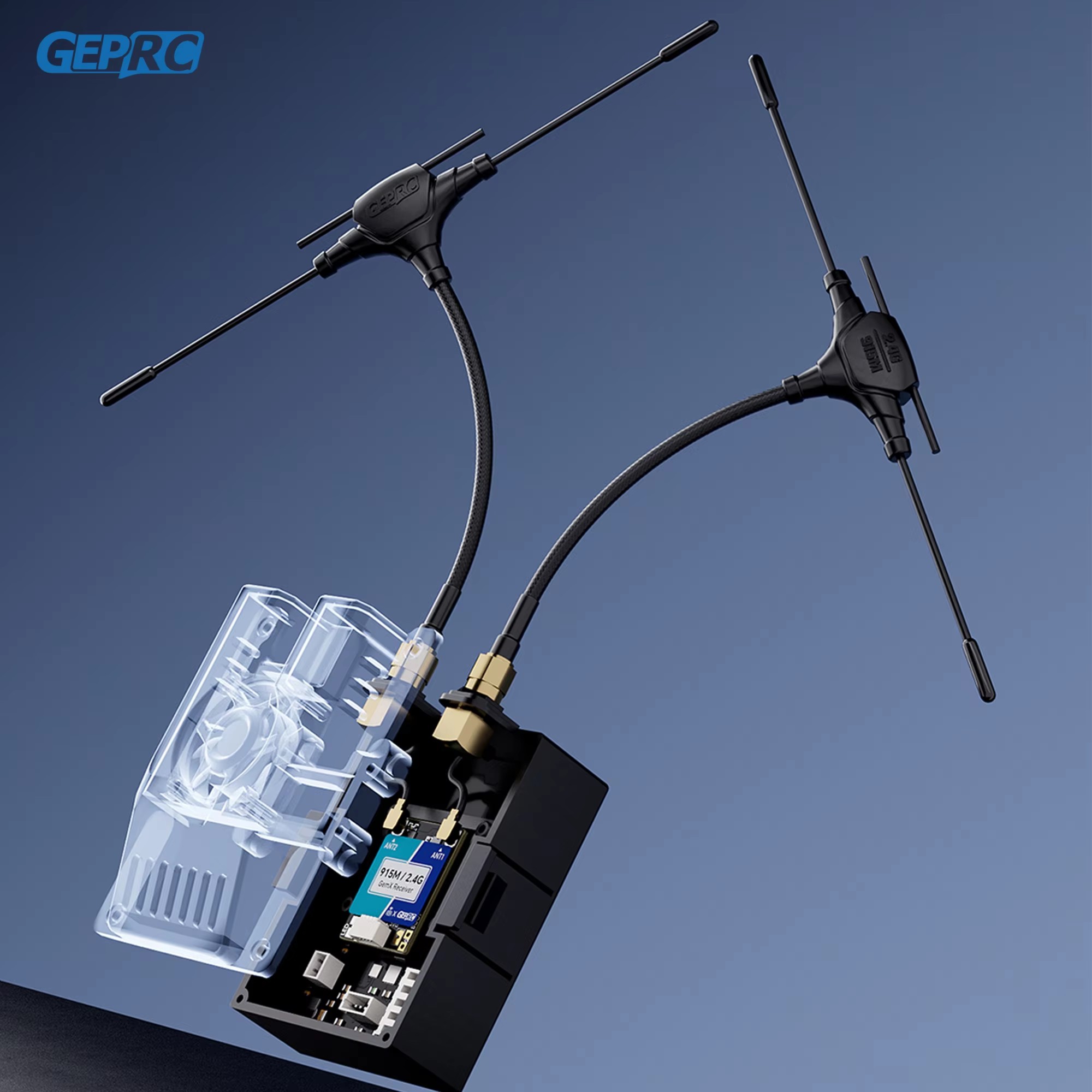 Drone Receiver - GEPRC ELRS 915M/2,4G Gemini Xrossband receptor