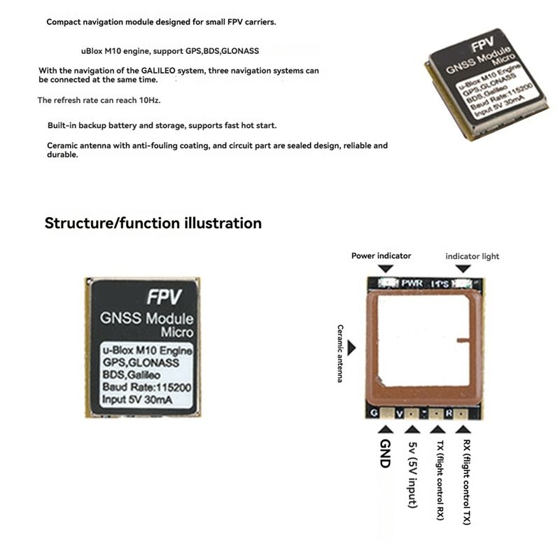 Módulo GPS B16C-For RUSHFPV GN - Drone Gps Module reseña y precio